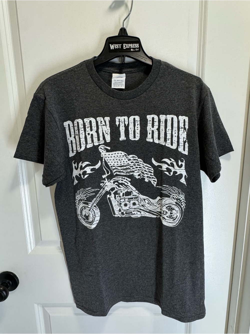 Born to Ride Graphic Tee - Dark Gray